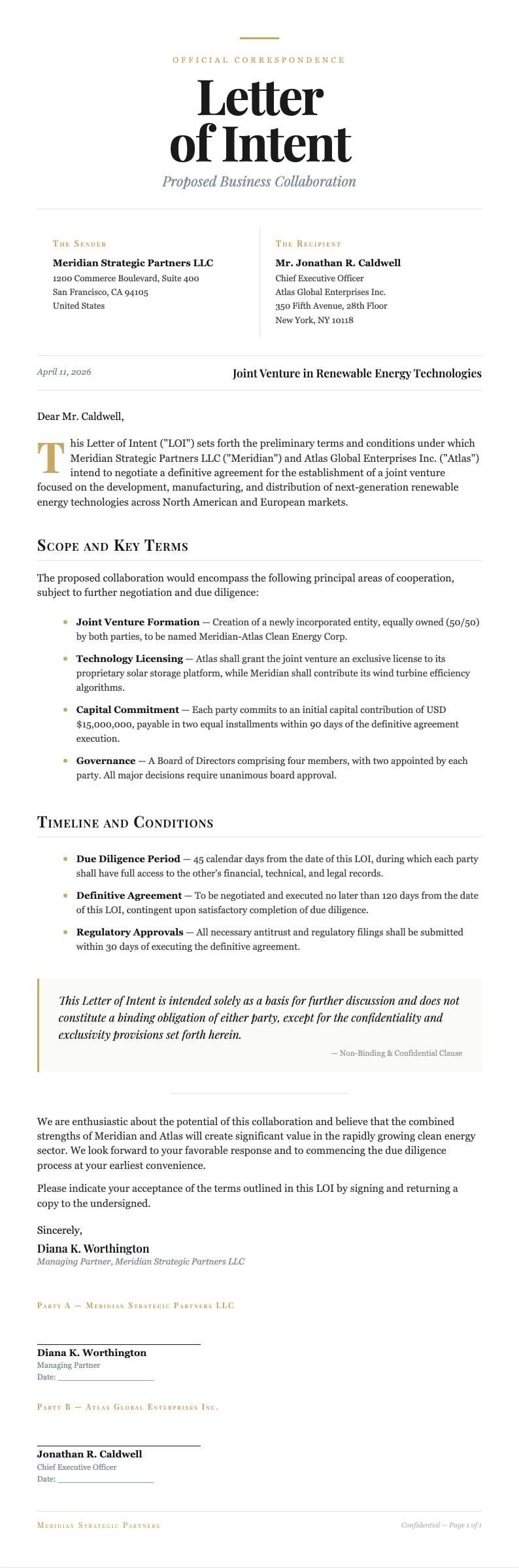 Editorial Letter of Intent